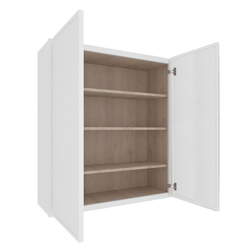 Ethereal White Micro Shaker Vanity Countertop Linen Cabinet