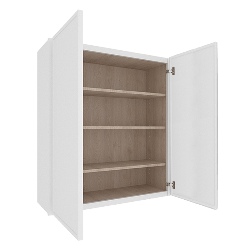 Ethereal White Micro Shaker Vanity Countertop Linen Cabinet