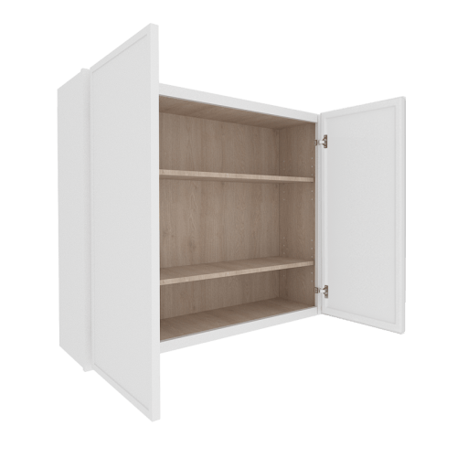 Ethereal White Micro Shaker Vanity Countertop Linen Cabinet