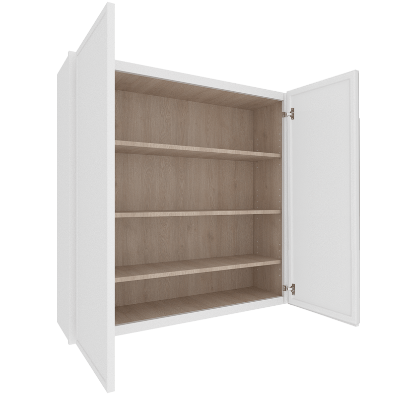 Ethereal White Micro Shaker Vanity Countertop Linen Cabinet