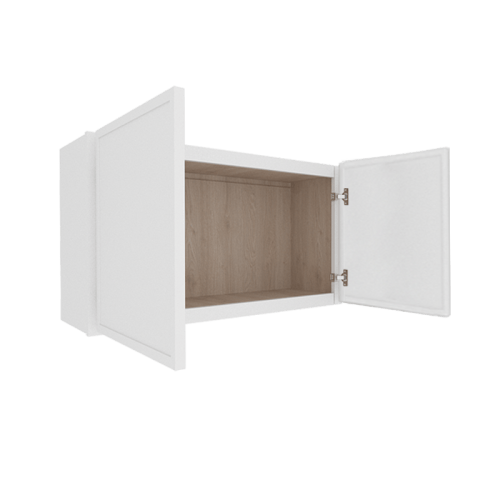 Ethereal White Micro Shaker Vanity Countertop Linen Cabinet