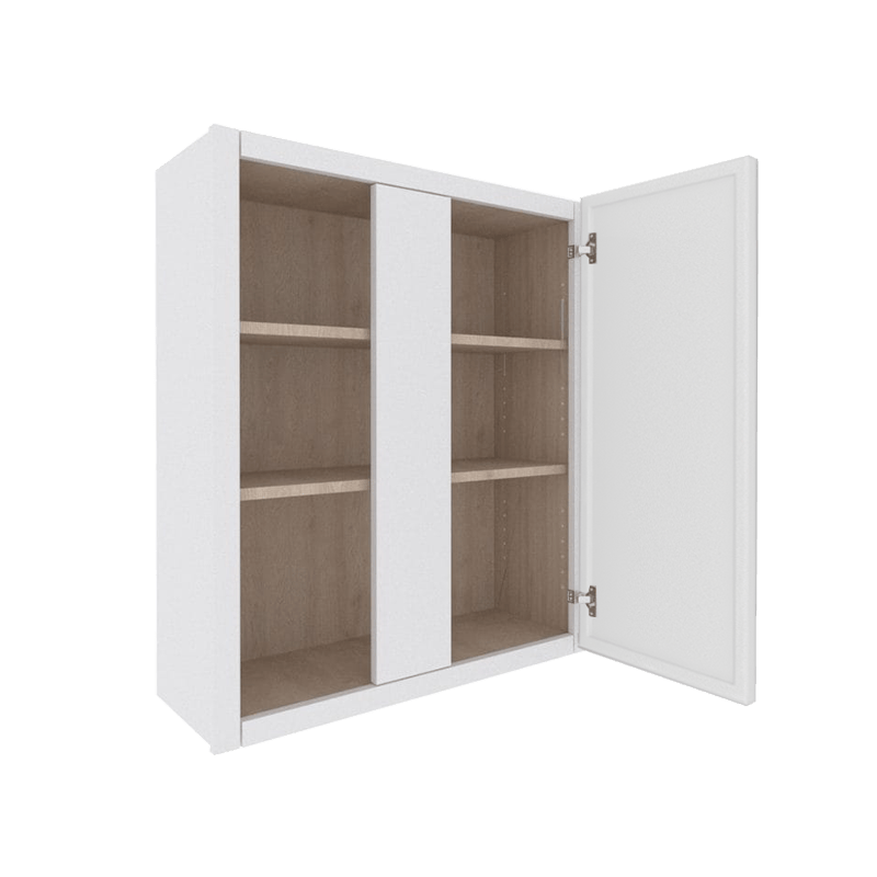 Ethereal White Micro Shaker Vanity Countertop Linen Cabinet