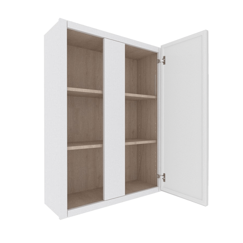 Ethereal White Micro Shaker Vanity Countertop Linen Cabinet