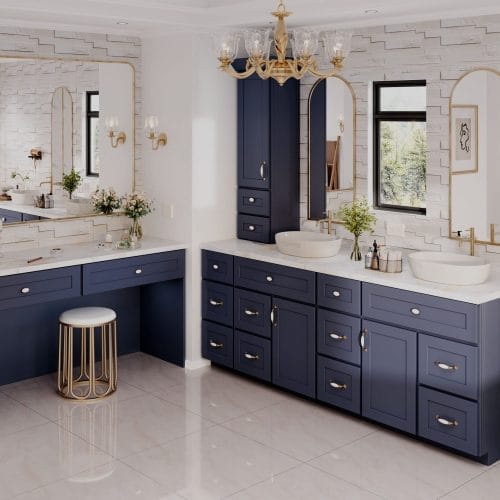 Imperial Shaker Midnight Blue Bathroom Vanities