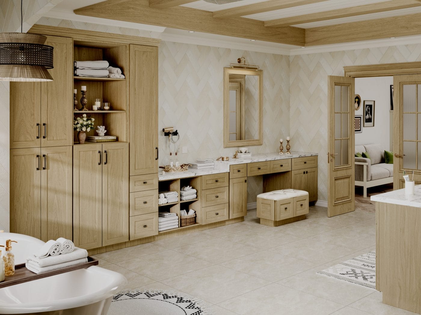 Noble Shaker Honey Wheat Bathroom Vanities