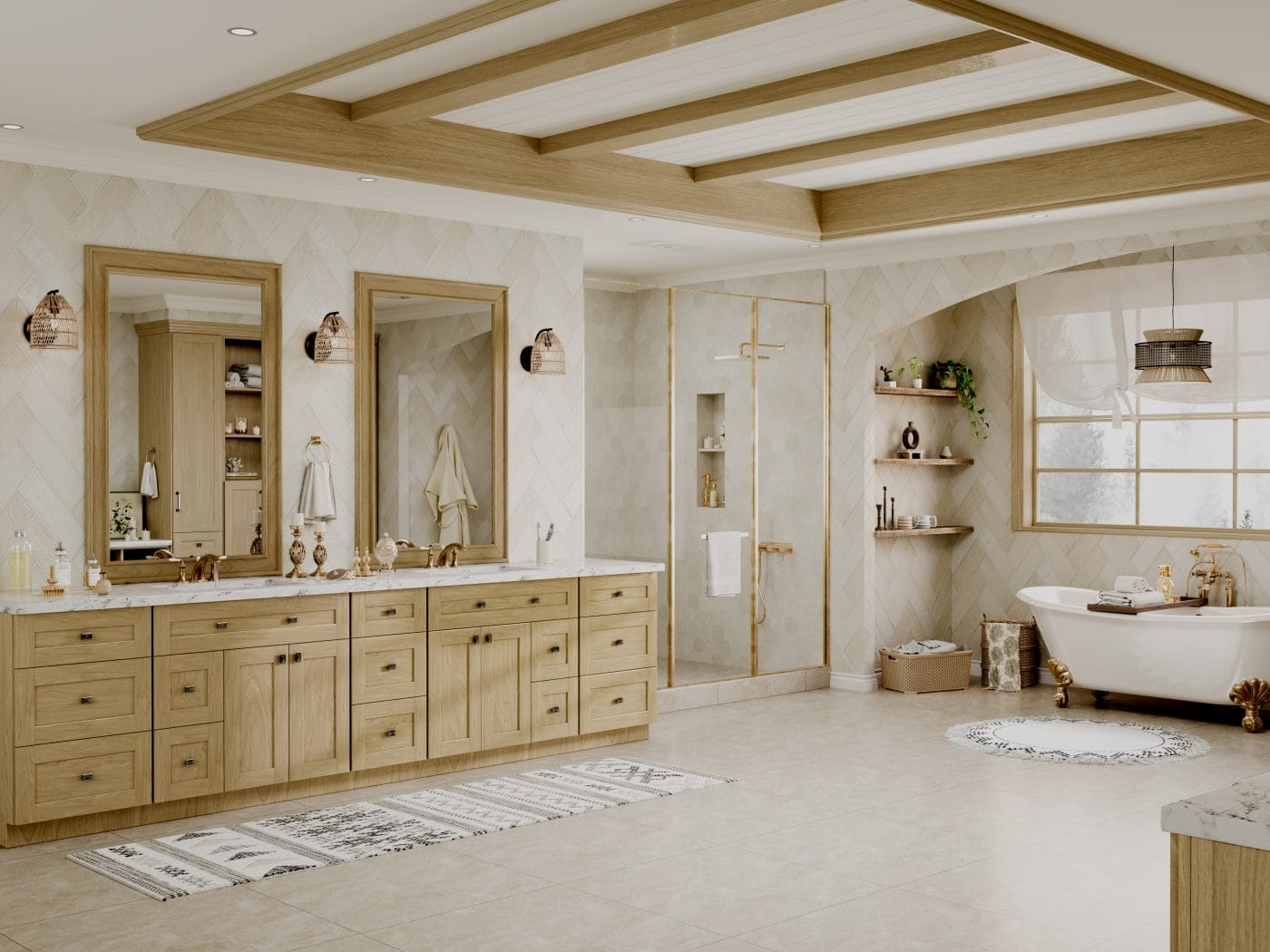 Noble Shaker Honey Wheat Bathroom Vanities