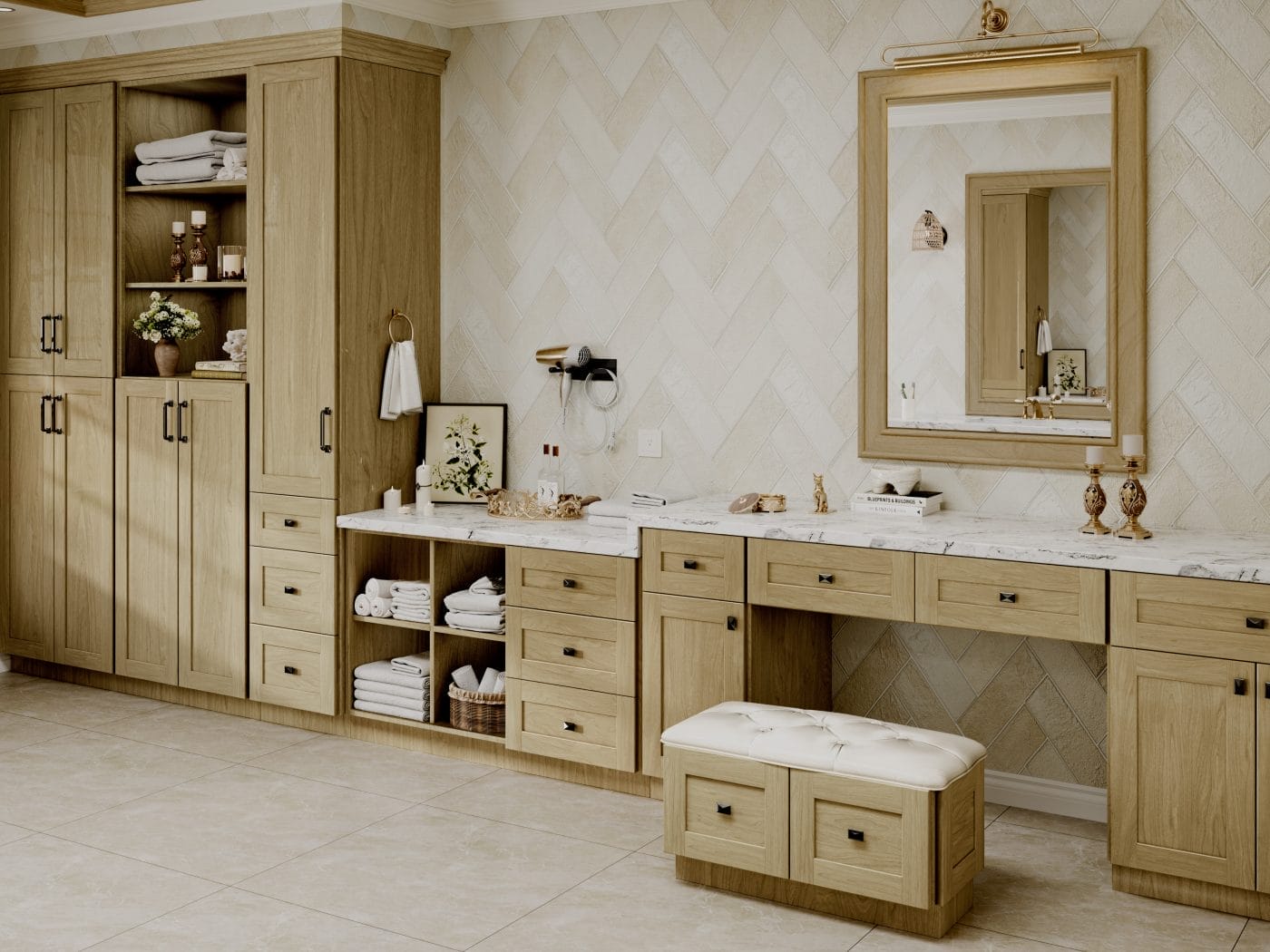 Noble Shaker Honey Wheat Bathroom Vanities