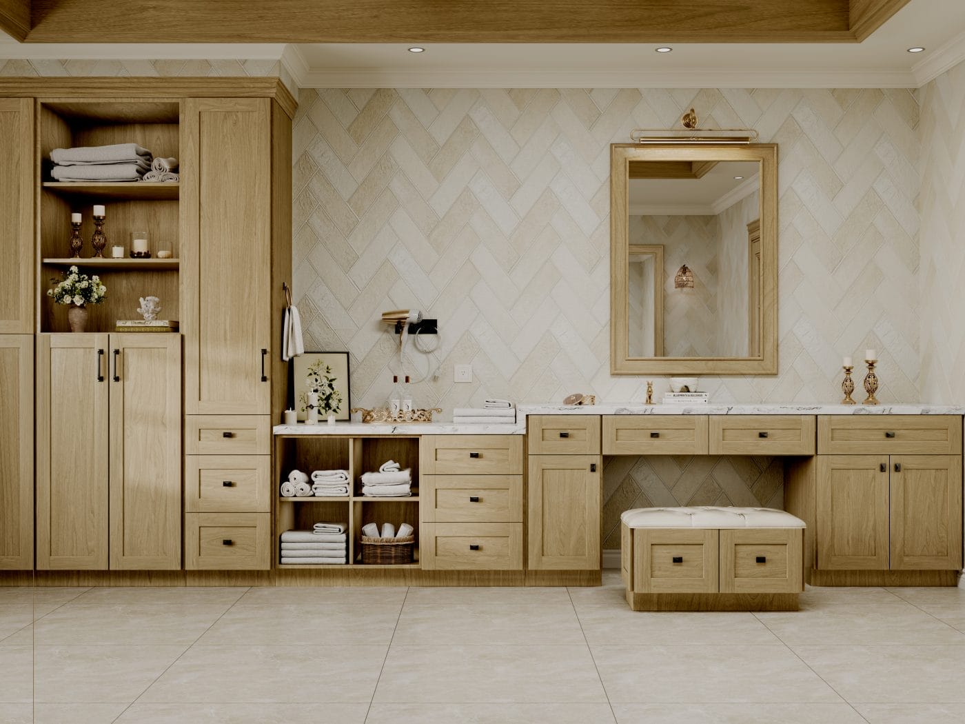 Noble Shaker Honey Wheat Bathroom Vanities