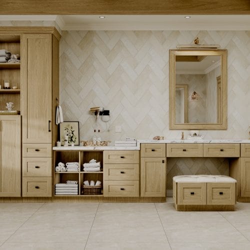 Noble Shaker Honey Wheat Bathroom Vanities