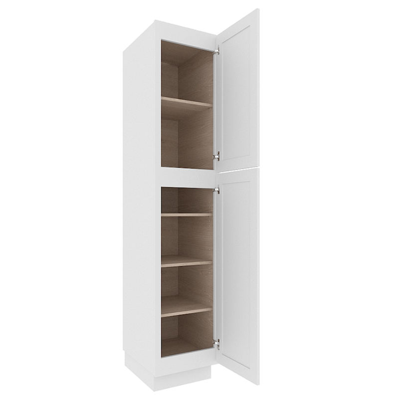 Opulent White Shaker Tall Pantry Cabinet with 2 Doors