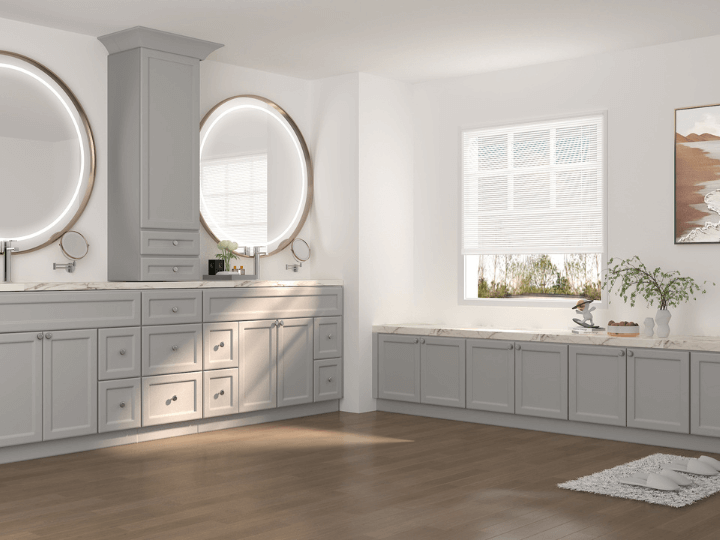 Prestigious Grey Shaker Bathroom Vanities