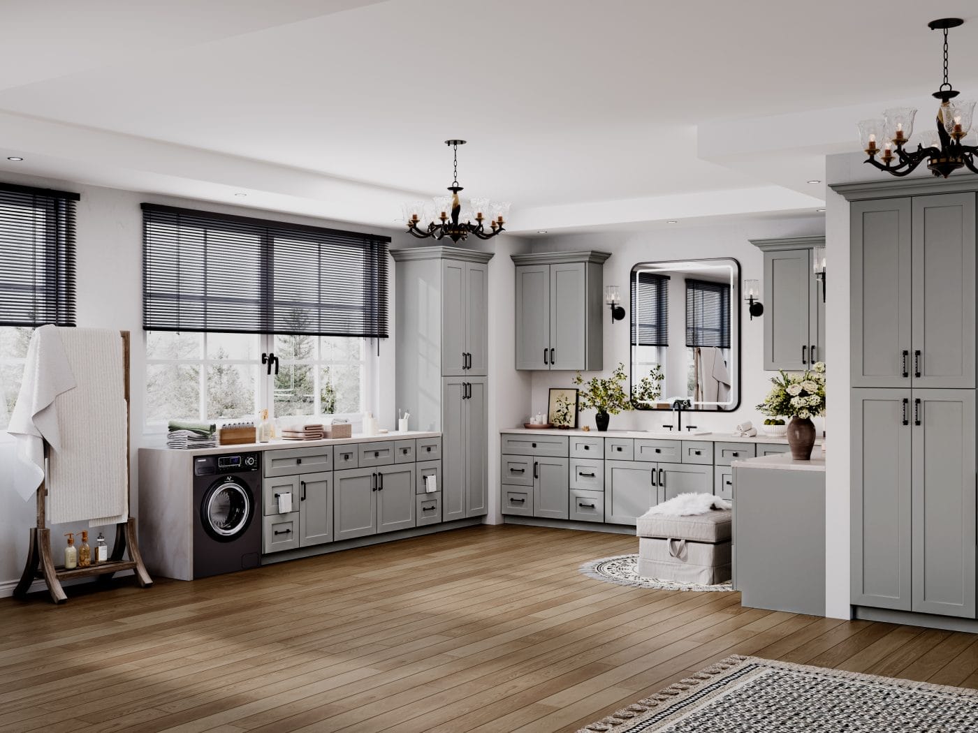 Prestigious Shaker Grey Bathroom Vanities