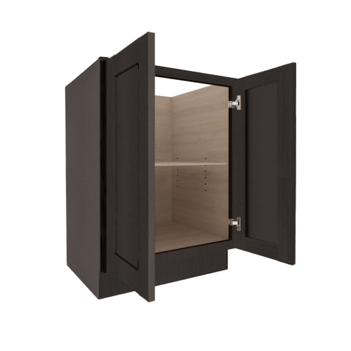 Refined Modern Slate Shaker Base Cabinet with 2 Full Height Doors