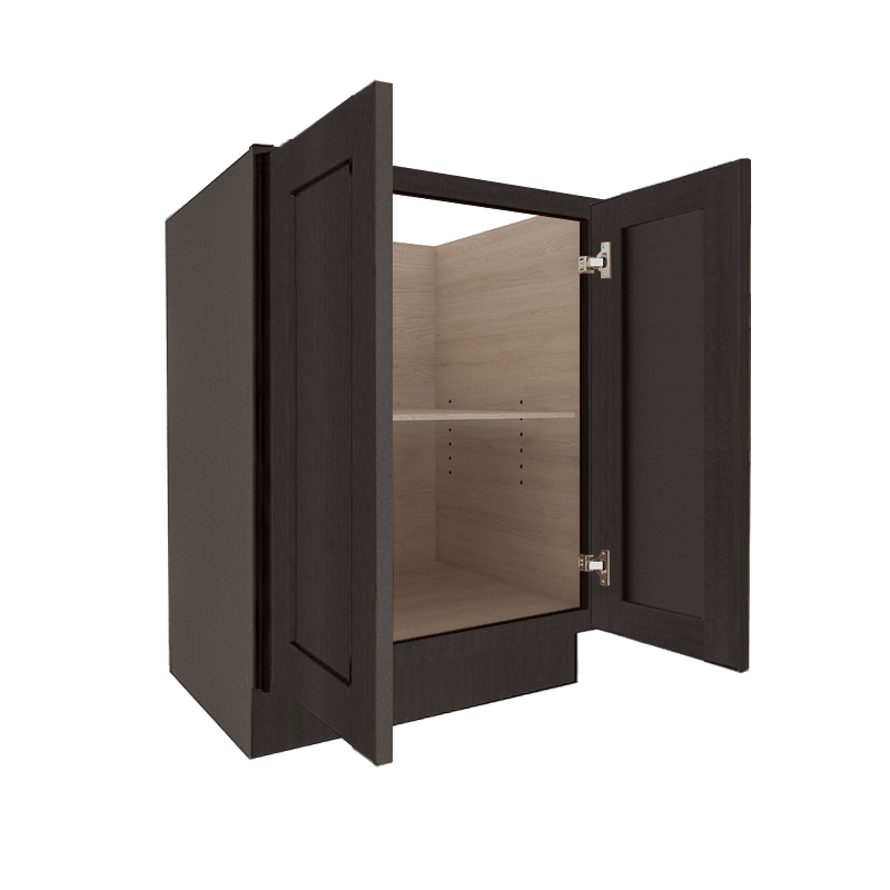 Refined Modern Slate Shaker Base Cabinet with 2 Full Height Doors