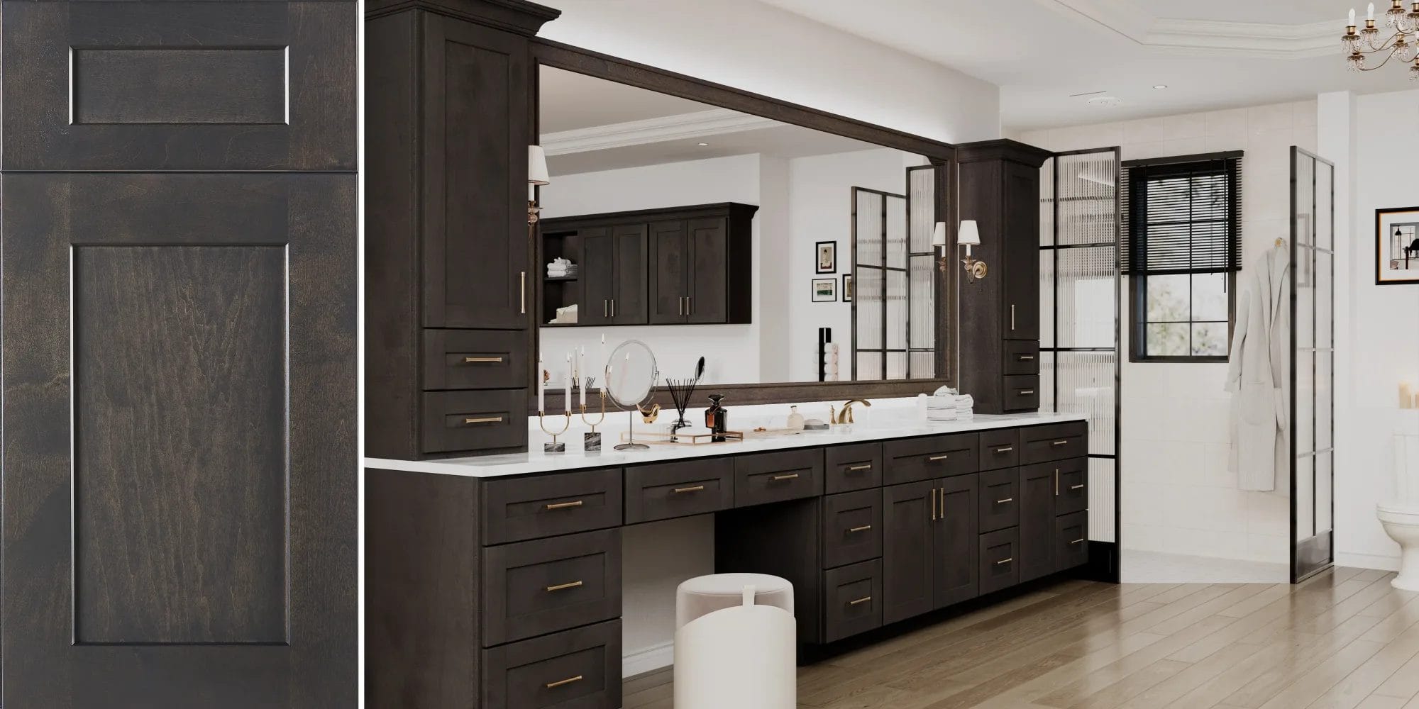 Refined Shaker Modern Slate Bathroom Vanities 2