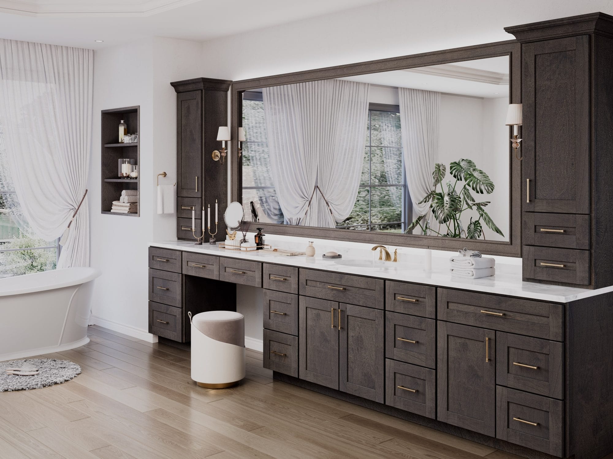Refined Shaker Modern Slate Bathroom Vanities