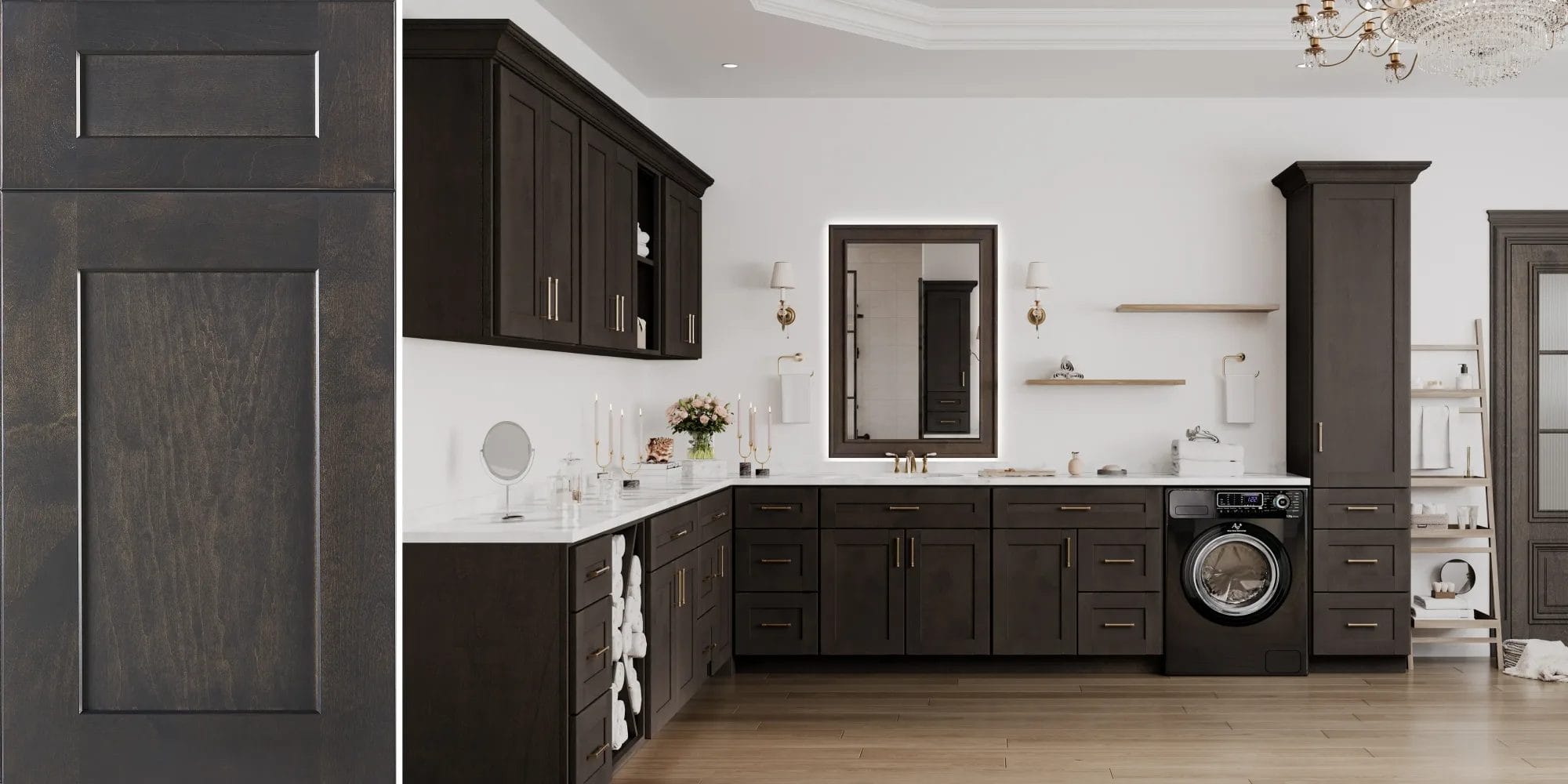 Refined Shaker Modern Slate Bathroom Vanities