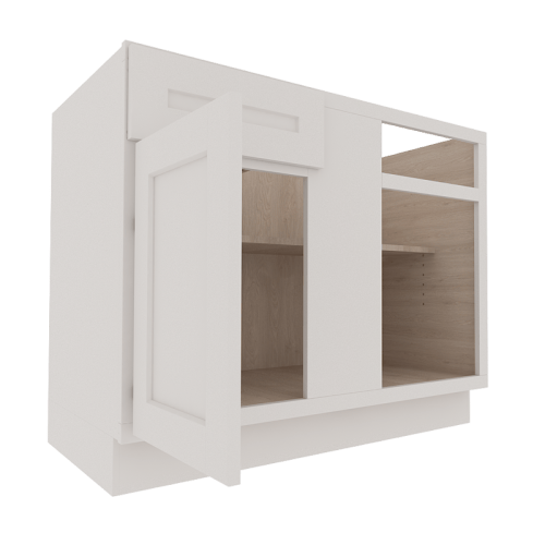 Serene Dove White Shaker Blind Corner Base Cabinet