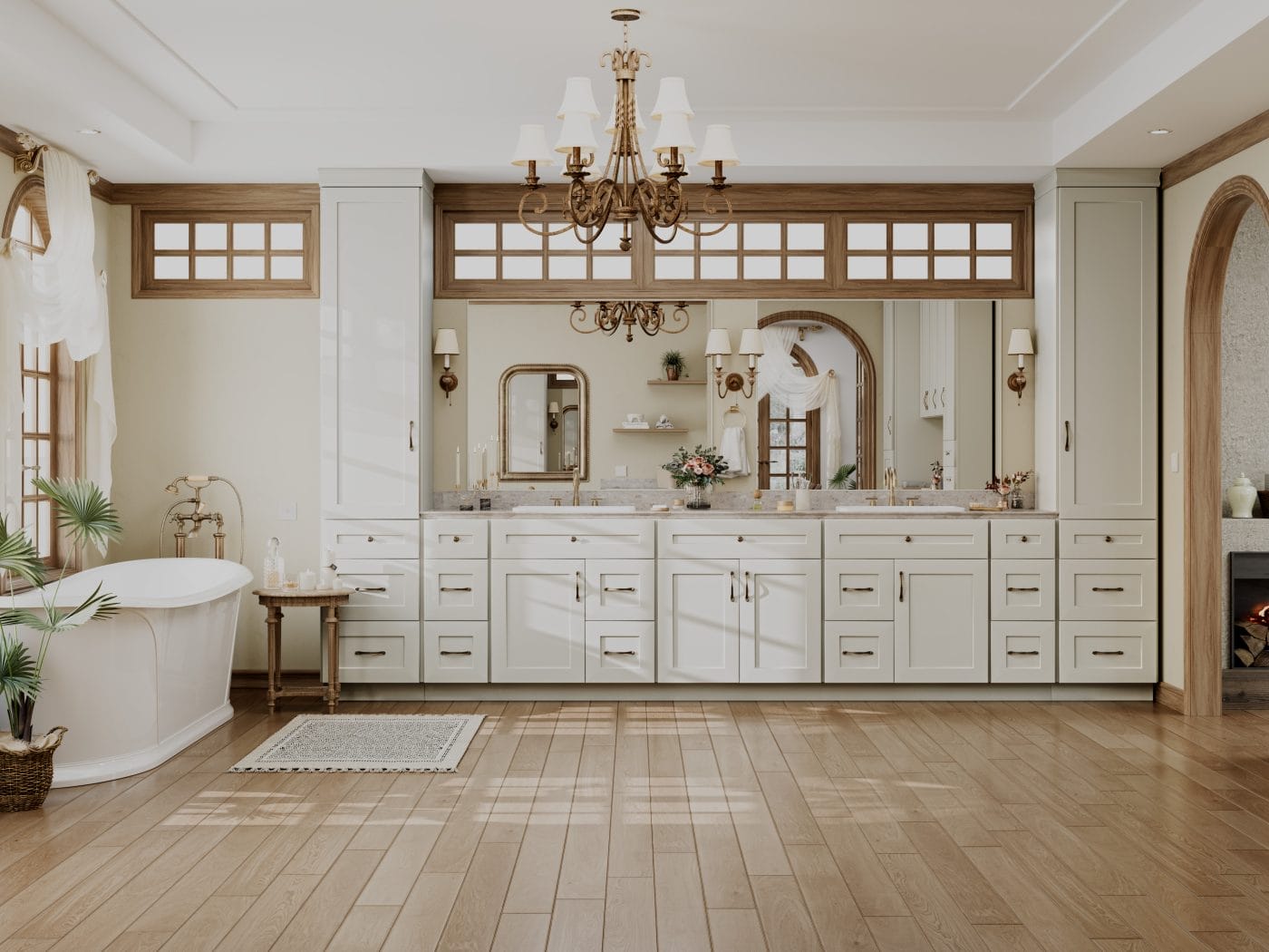 Serene Shaker Dove White Bathroom Vanities