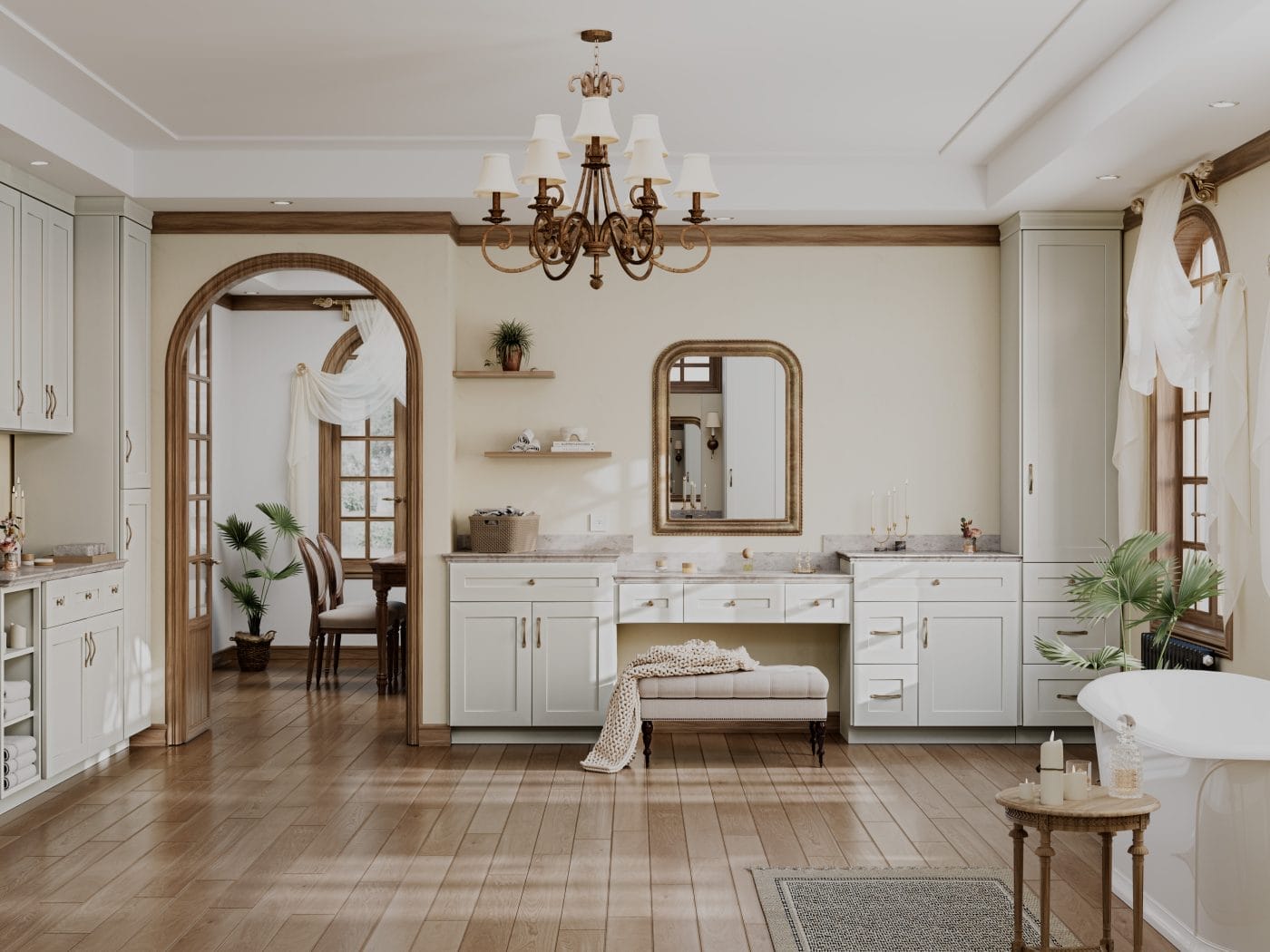 Serene Shaker Dove White Bathroom Vanities
