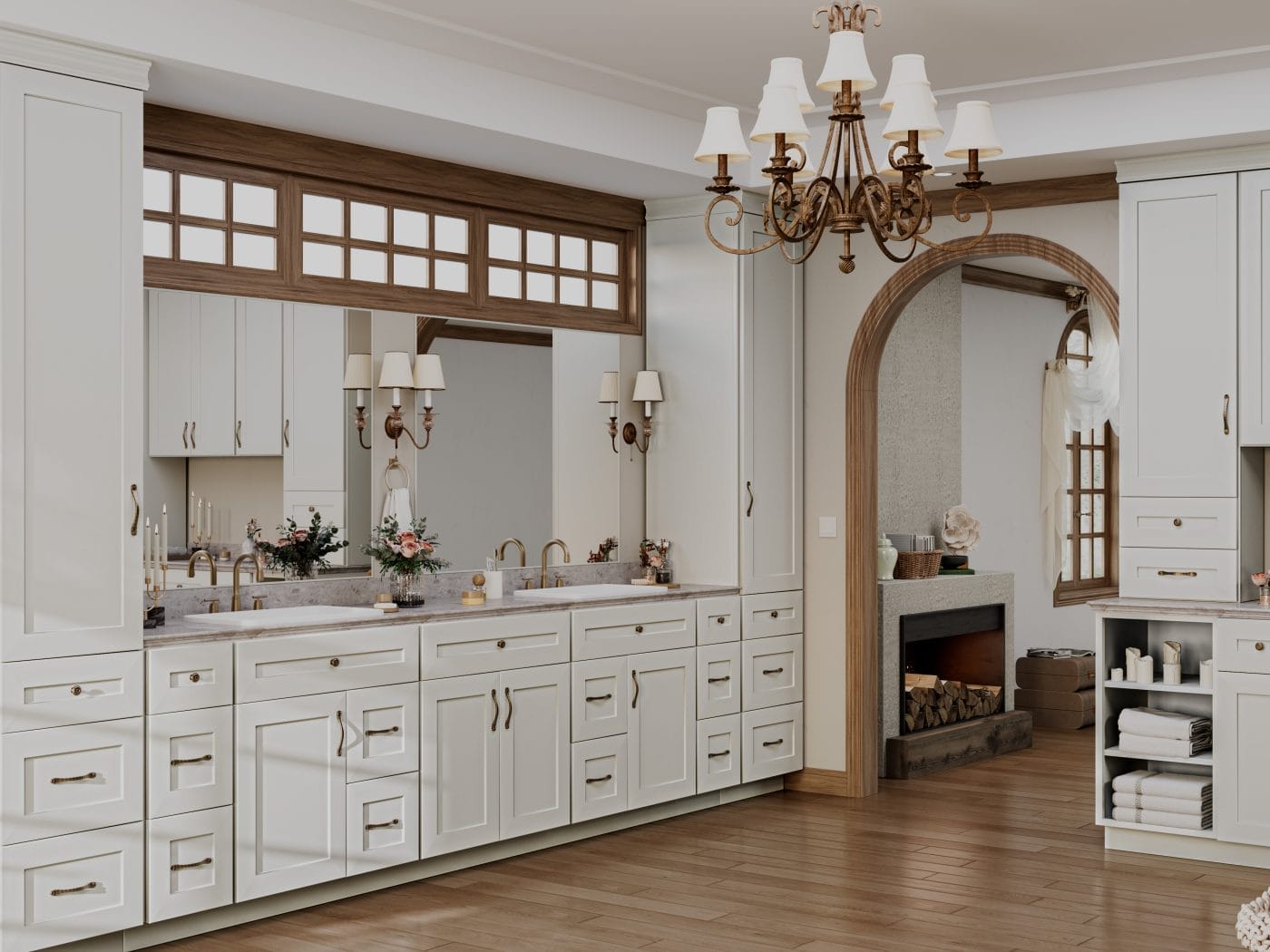 Serene Shaker Dove White Bathroom Vanities