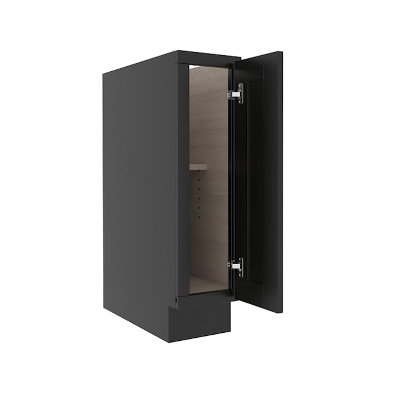 Sovereign Onyx Black Shaker Base Cabinet with 1 Full Height Door