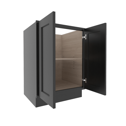 Sovereign Onyx Black Shaker Base Cabinet with 2 Full Height Doors