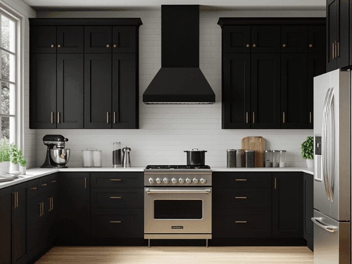 ‌Sovereign Shaker Onyx Black Kitchen Cabinets | Ready To Assemble