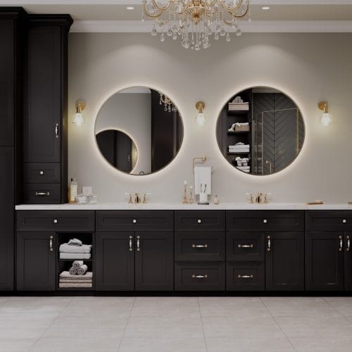 Sovereign Shaker Onyx Black Bathroom Vanities