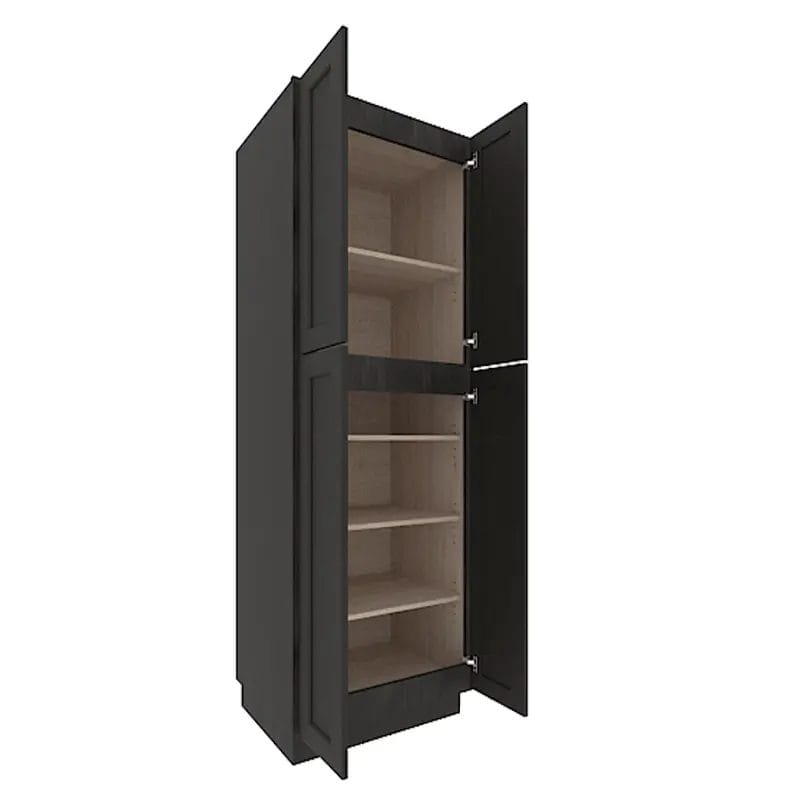 Refined Modern Slate Shaker Tall Pantry Cabinet with 4 Doors