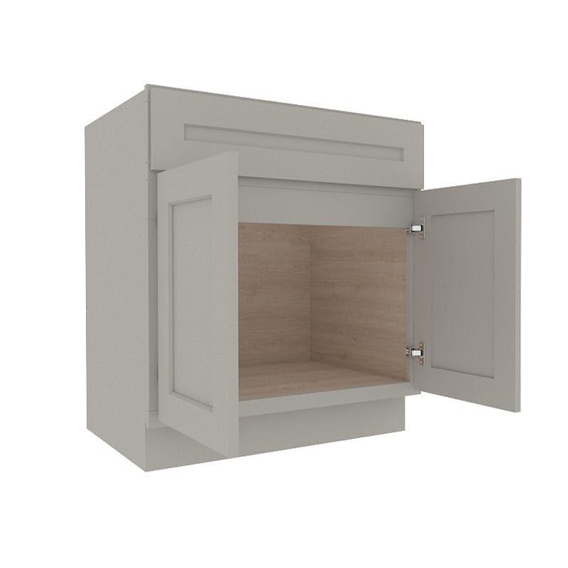 Prestigious Grey Shaker Sink Base Cabinet