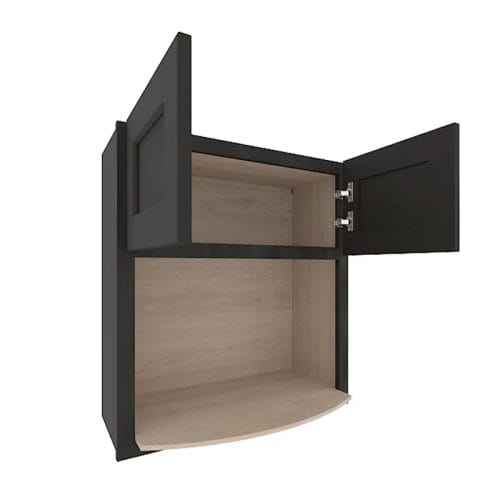 Refined Modern Slate Shaker Wall Microwave Cabinet