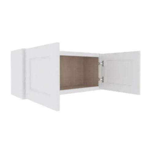 Opulent White Shaker Wall Cabinet with 2 Doors
