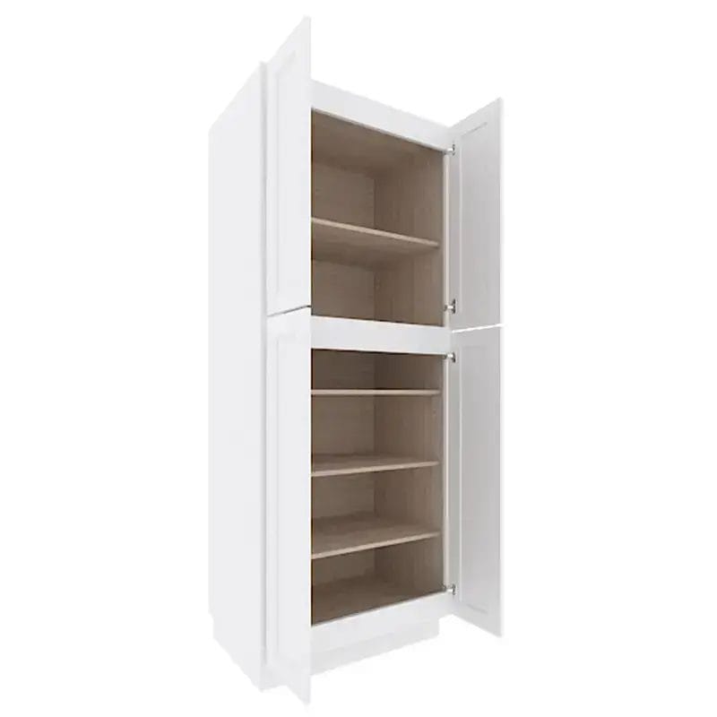 Opulent White Shaker Tall Pantry Cabinet with 4 Doors