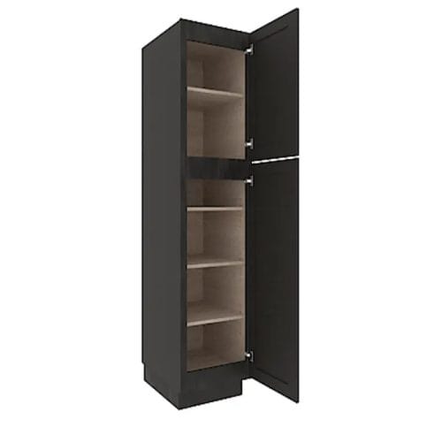 Refined Modern Slate Shaker Tall Pantry Cabinet with 2 Doors