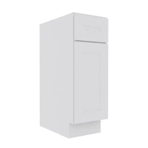 Opulent White Shaker Vanity Sink Base Cabinet with 1 Door