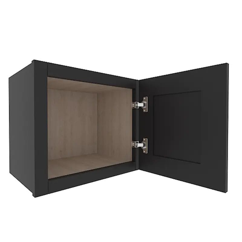 Sovereign Onyx Black Shaker Wall Cabinet with 1 Door