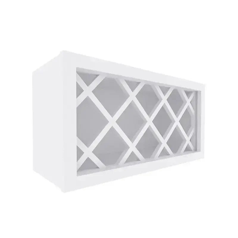 Opulent White Shaker Wall Wine Rack