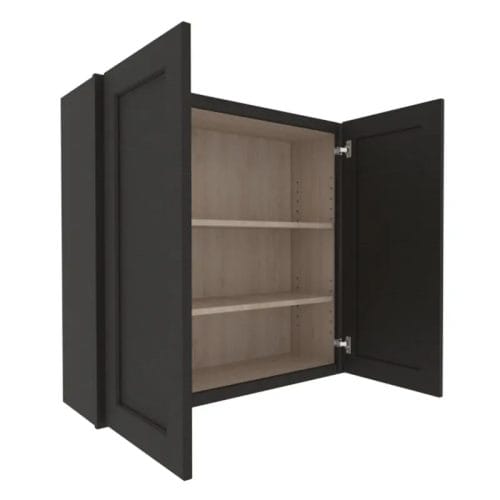 Refined Modern Slate Shaker Wall Cabinet with 2 Doors