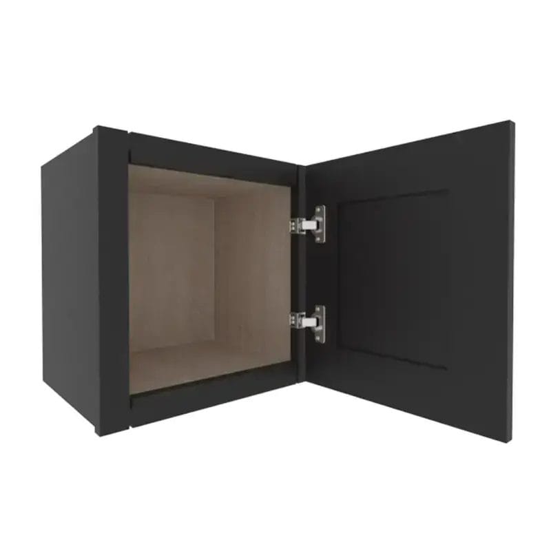Sovereign Onyx Black Shaker Wall Cabinet with 1 Door