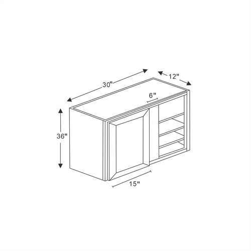 Opulent White Shaker Wall Blind Corner Cabinet
