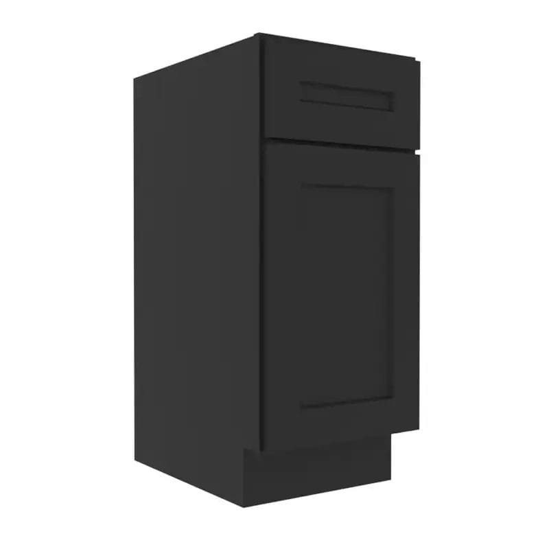 Sovereign Onyx Black Shaker Vanity Sink Base Cabinet with 1 Door