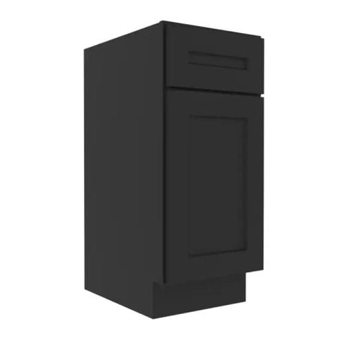 Sovereign Onyx Black Shaker Vanity Sink Base Cabinet with 1 Door