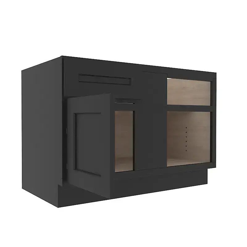 Sovereign Onyx Black Shaker Blind Corner Base Cabinet