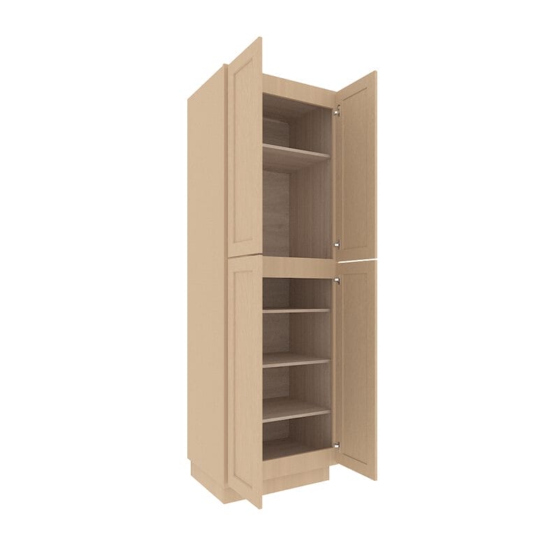 Noble Honey Wheat Shaker Tall Pantry Cabinet with 4 Doors