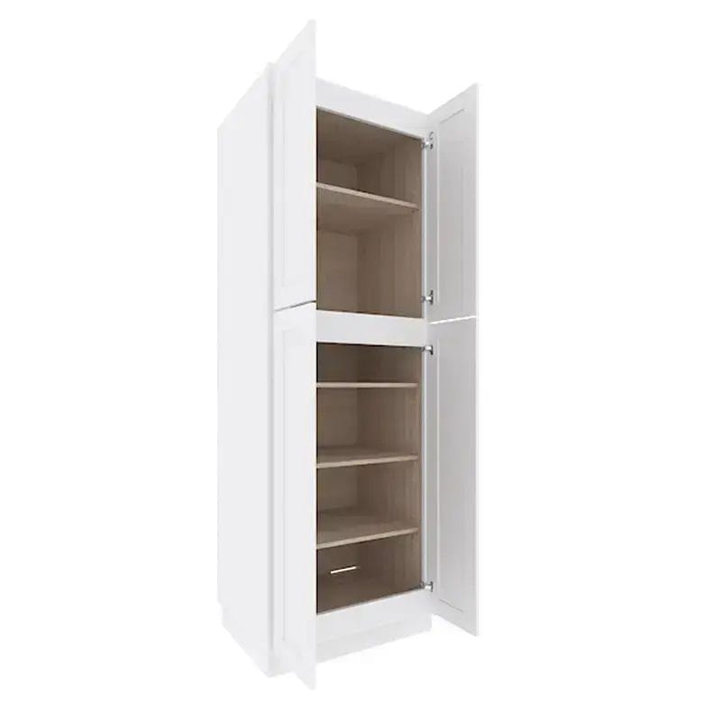 Opulent White Shaker Tall Pantry Cabinet with 4 Doors