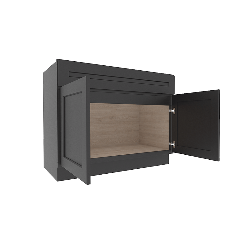 Sovereign Onyx Black Shaker Sink Base Cabinet