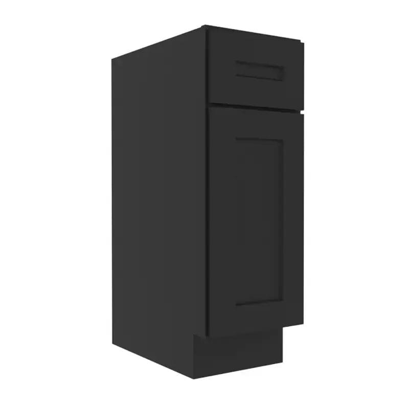 Sovereign Onyx Black Shaker Vanity Sink Base Cabinet with 1 Door