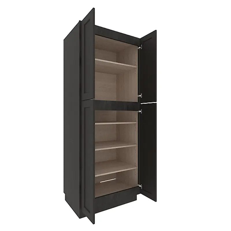 Refined Modern Slate Shaker Tall Pantry Cabinet with 4 Doors