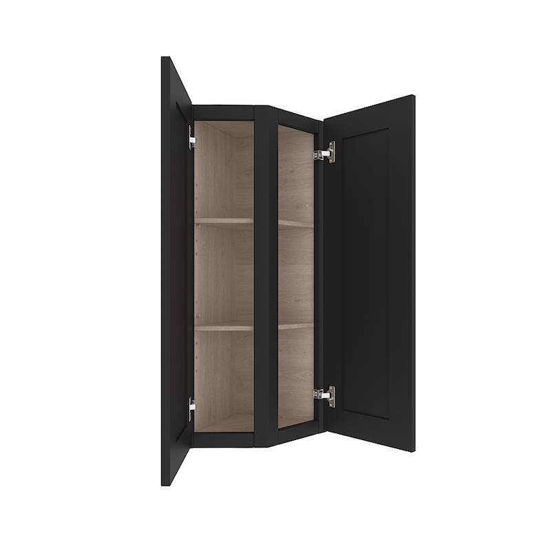 Sovereign Onyx Black Shaker Wall End Cabinet